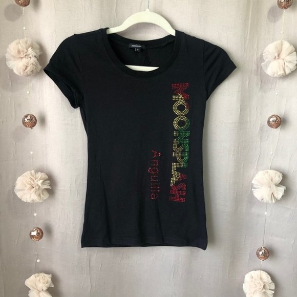 Moonsplash Rhinestone T-shirt Anguilla - Picture 1 of 2